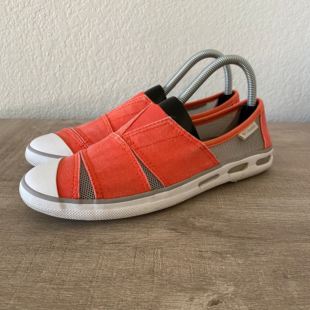 Columbia Vulc N Vent Women's Coral Low Top Slip On Casual Flat Loafer Shoes 7